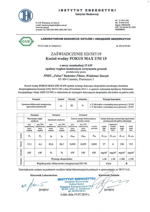 Kocioł piec Fokus Max-Uni 15kW (15 - 50 kW) TRANSPORT GRATIS