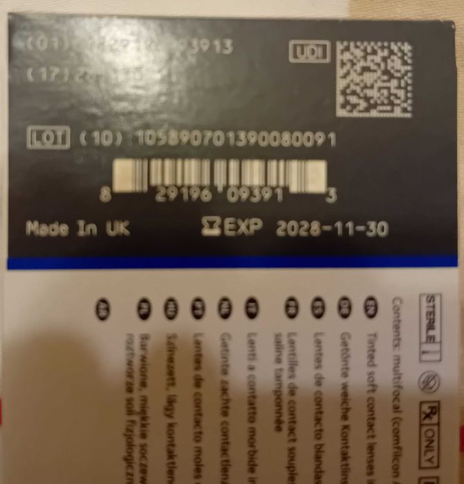 Soczewki Biofinity Multifocal moc -2,00 addycja +1,00 D 2 sztuki