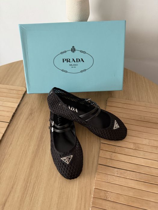 Balerinki Prada Mokasyny Espadryle