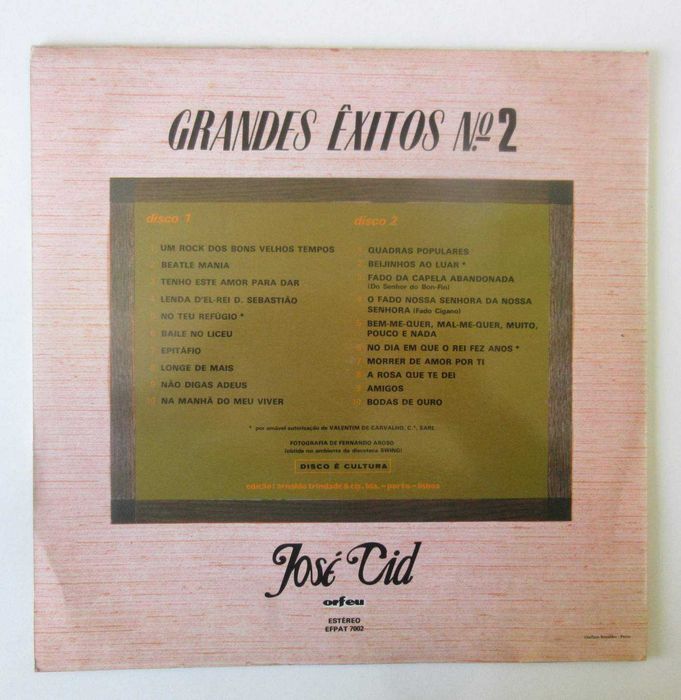 JOSÉ CID - Grandes Êxitos Nº 2 (LP DUPLO)