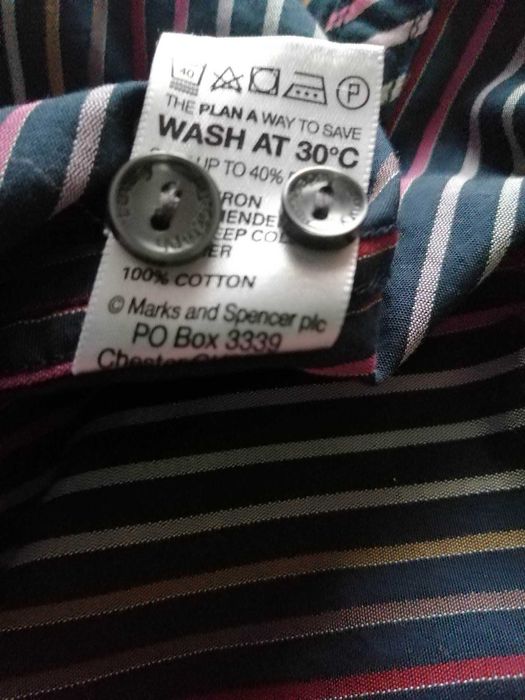 MARKS & SPENCER Koszula Męska długi rękaw M Luxury JAK NOWA Bawełna