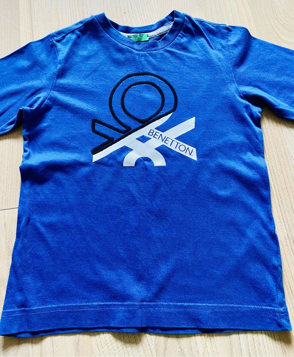 Koszulka Benetton, Longsleeve Benetton 98-104 Tshirt, T-shirt Idealny