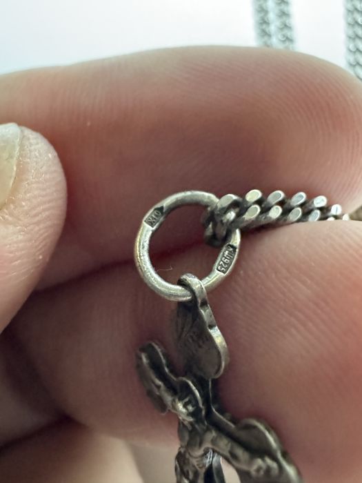 Серебряная цепочка и крестик 10 грамм 925