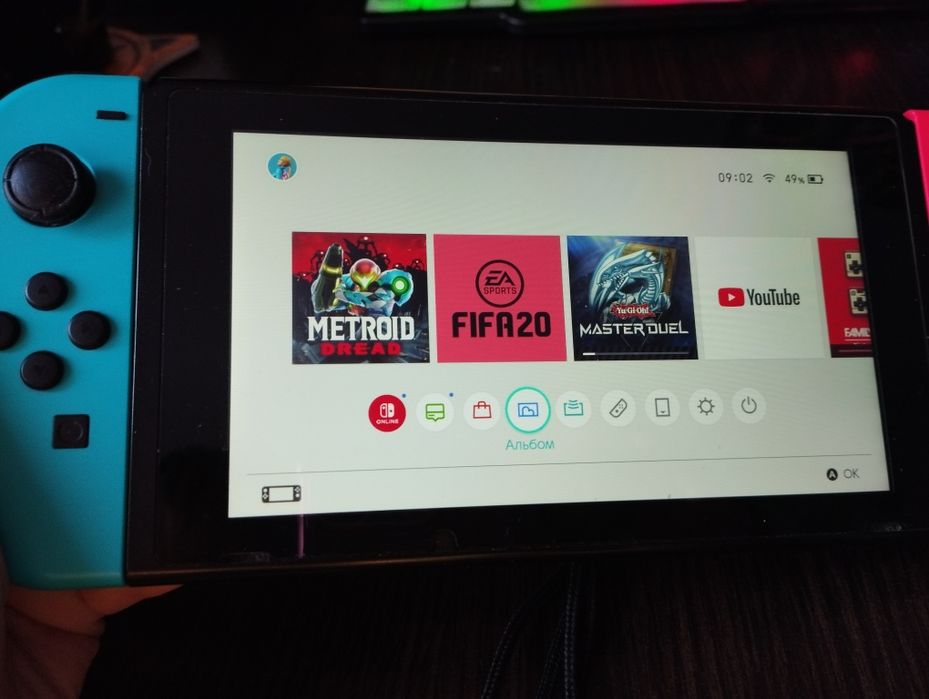 Nintendo Switch + 2 гри. Metroid Prime та Fifa