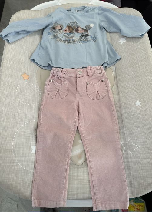 Calças Rosa + Camisola Azul Mayoral (18M)