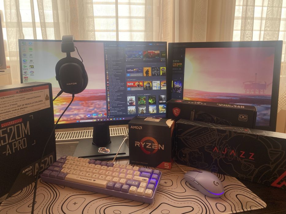 Ігровий компʼютер ryzen 5 5600 rtx 3050 | З перефирією + аккаунт стим