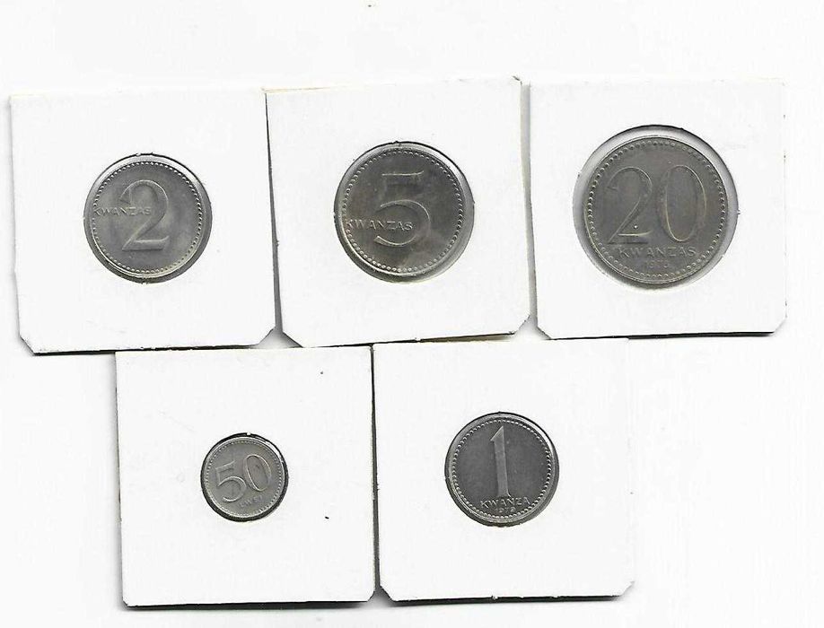 Angola Lote de 5 Moedas Diferentes.