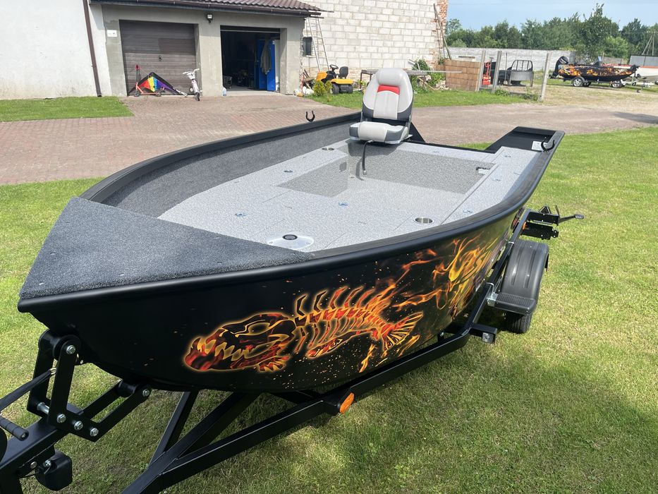 Łódka Łódź aluminiowa KING 420 rumpel