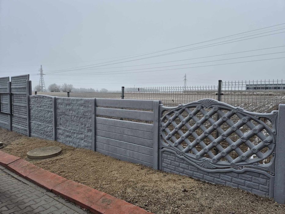 Ogrodzenia betonowe, płyty, słupki, podmurówki