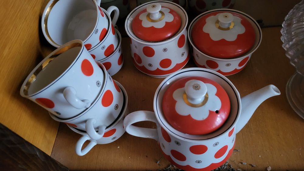 Сервіз чайний СССР, сервізи 90-х років, нові,нові чашки