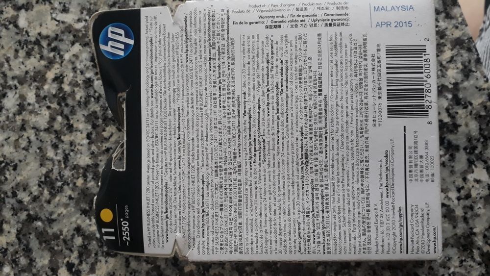 Tusze niebieski i żółty HP Business Inkjet
