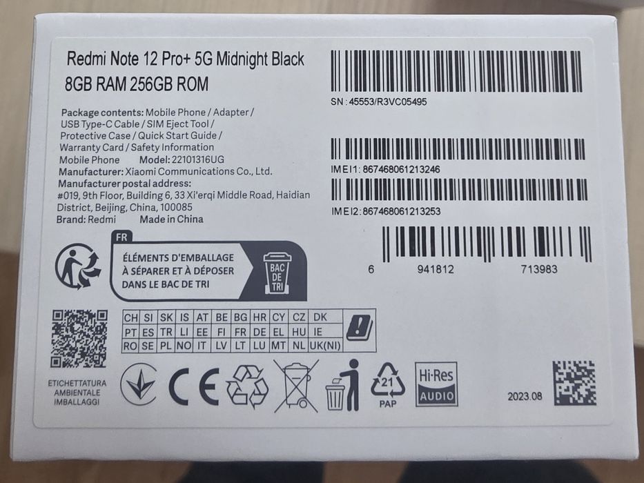 Xiaomi redmi note 12 pro+ 5g