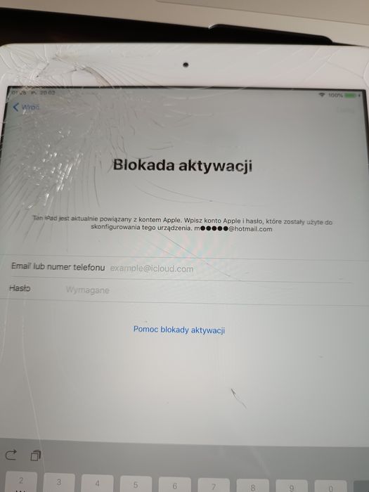 iPad Air A1474 zablokowany