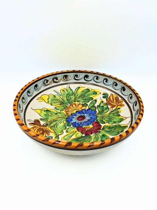 Włoska misa ceramiczna sgraffito 25,5 cm 5011/26 lata 60-70 Italy