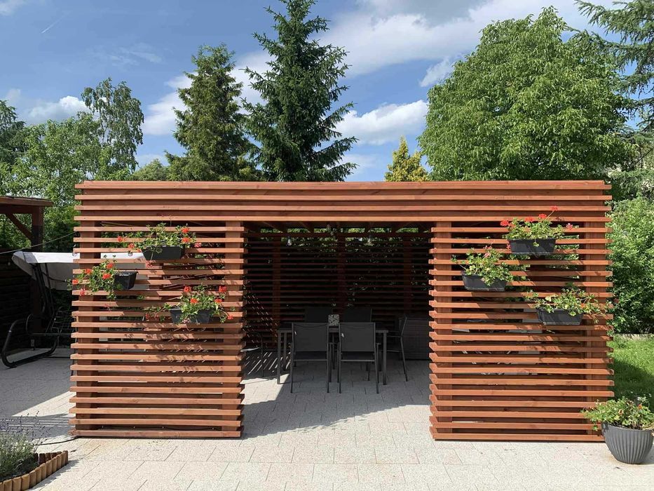 Nowoczesna Altanka ogrodowa "GAWRON" - 4x4m - Wiaty/Garaże/Domki