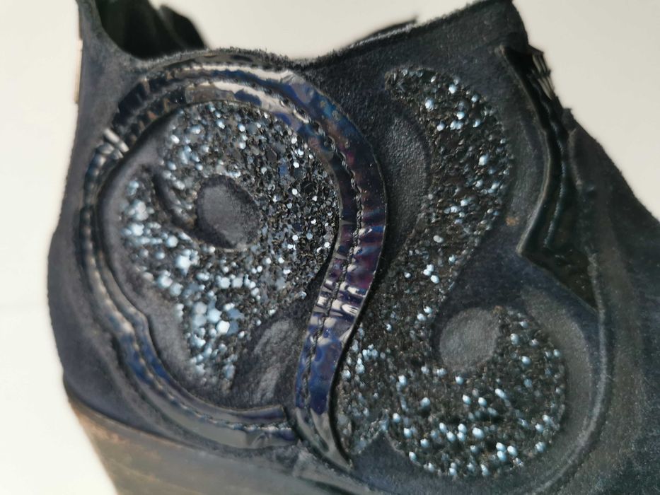kowbojki skórzane RUSSELL & BROMLEY w stylu boho roz 40