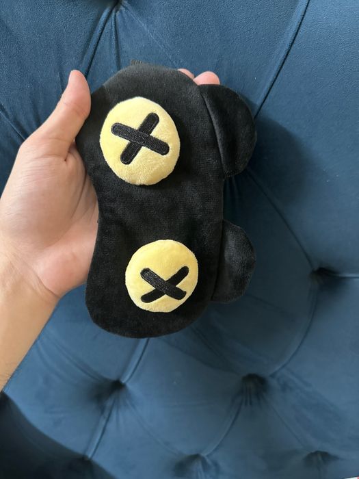 Мягкая Черная маска для сна на резинке большие глаза лицо сон