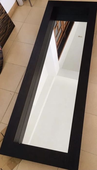 Espelho NOVO de caixa madeira carvalho wengue