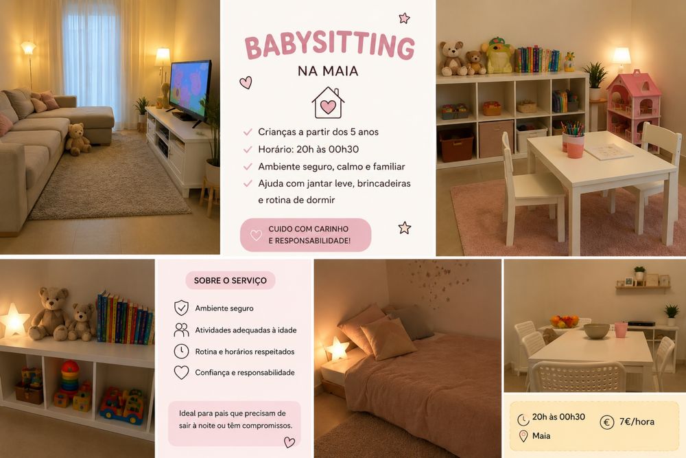 Babysitting na Maia- Noite (20h às 00h30)