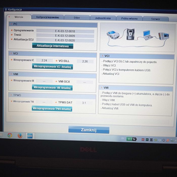 Laptop Dell Latitude 6320 Diagnostyka GDS Kia ,Hyundai