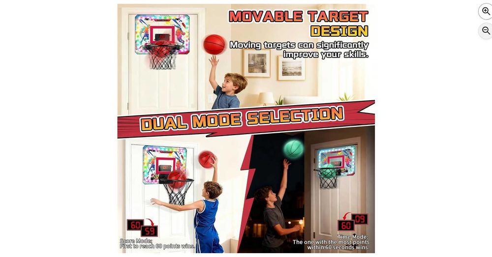 Tablica do gry w kosza LED sterowana pilotem