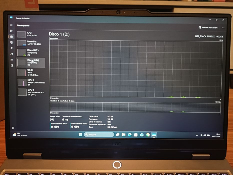 Portátil lenovo LOQ 15IRX9 I7 13650HX /RTX4060/16RAM DDR5/1.5TB/BATERIA 80KW