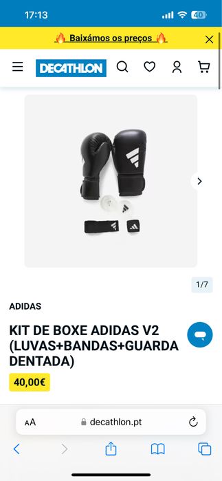 Kit luvas de boxe adidas