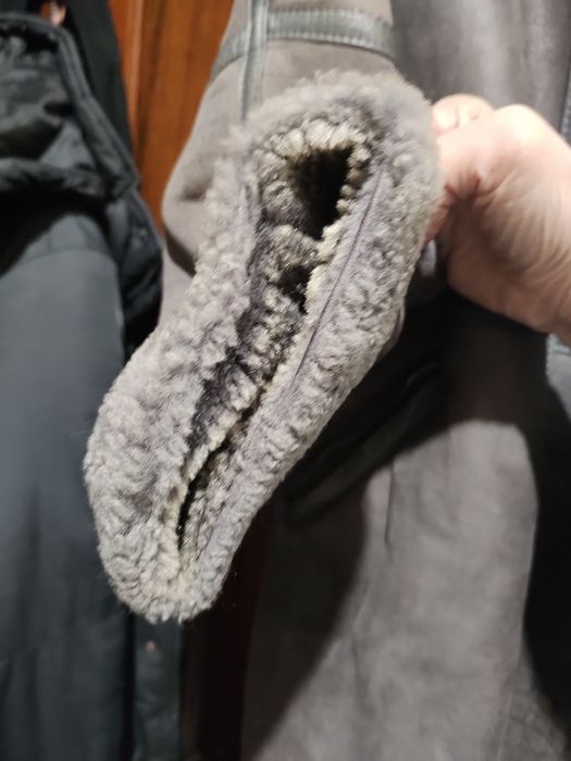 Дублёнка натуральная женская с капюшоном 52-54