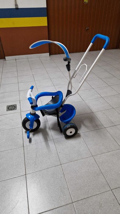 Triciclo smoby 2 em 1 usado azul