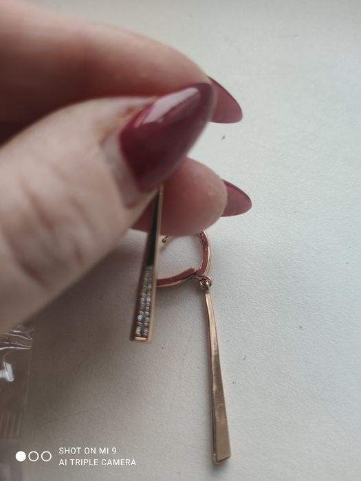 Цепочка подвес глаз радуга серьги шарики древо палочки xuping