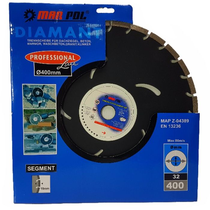 TARCZA DIAMENTOWA do betonu kostki cegły 400x32 Mar-Pol