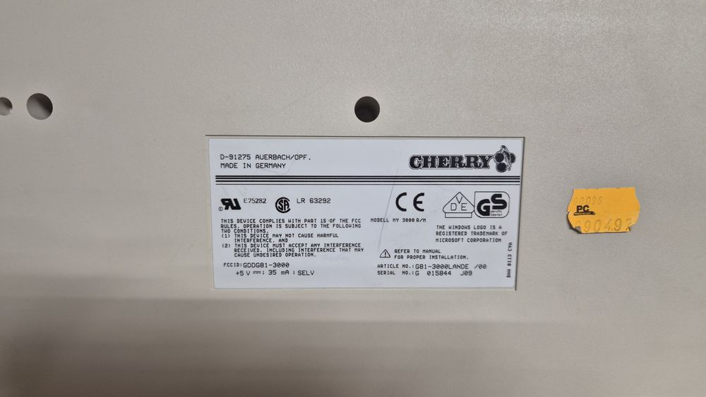 Klawiatura CHERRY G81-3000 retro DIN AT vintage PC DOS Windows 95