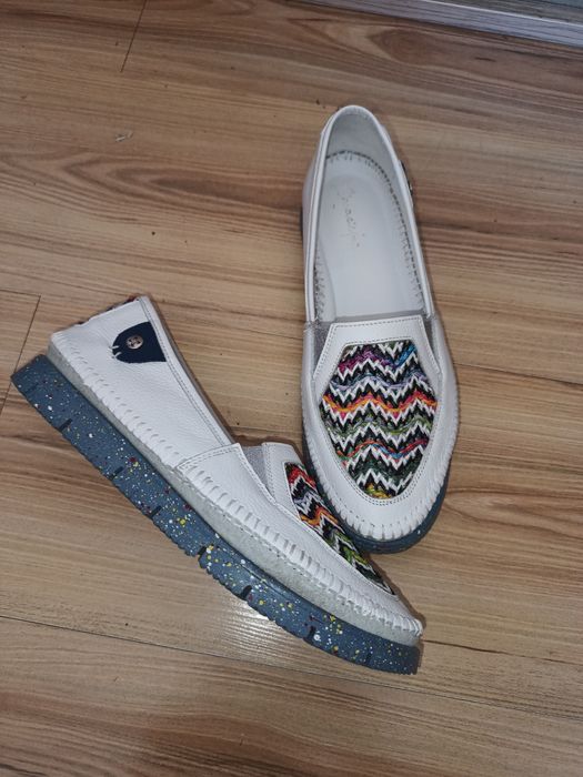 Półbuty MACIEJKA skórzane białe jak nowe