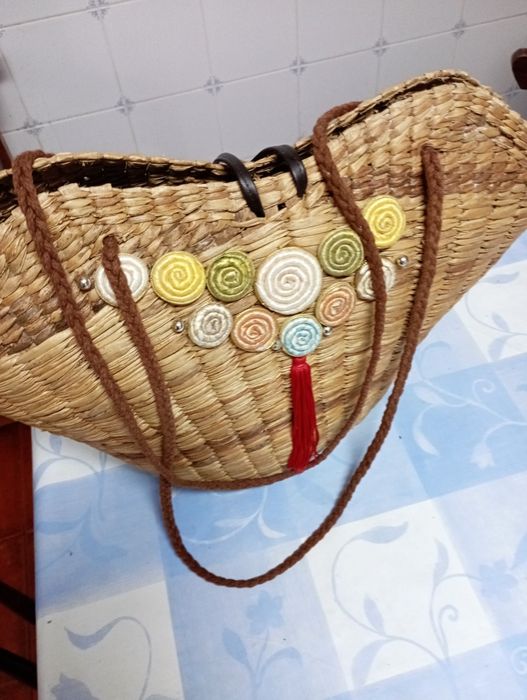 Raffia Basket with Flowers