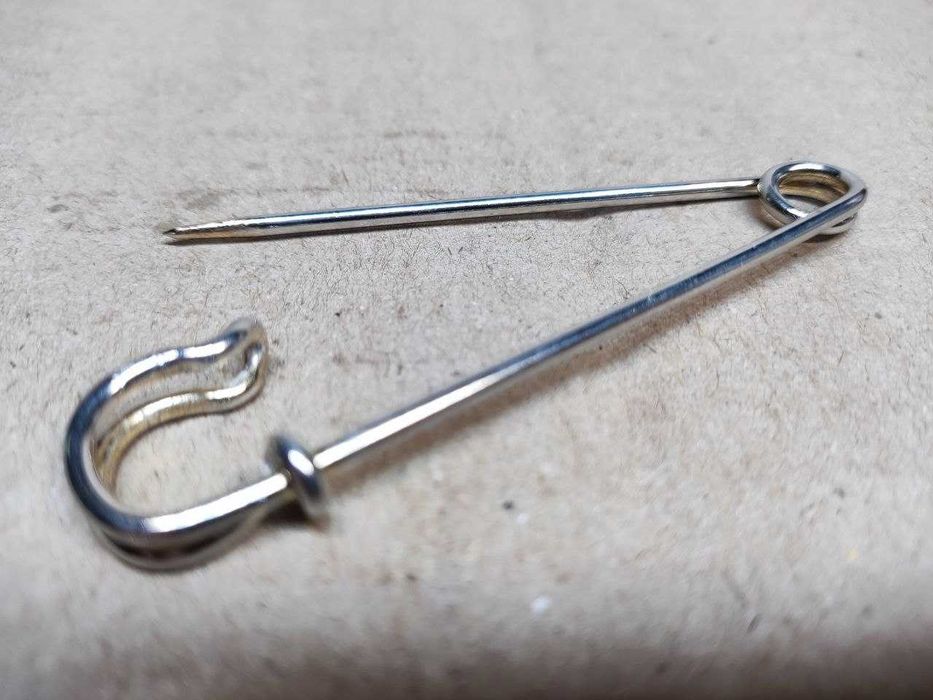 Булавка декоративная стальная для шарфа, шали и др. 75х16 мм