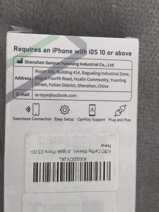Bezprzewodowy adapter CarPlay do iPhone'a IOS