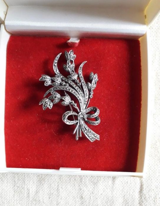 Редкая винтажная брошь sterling  925 серебро bjl