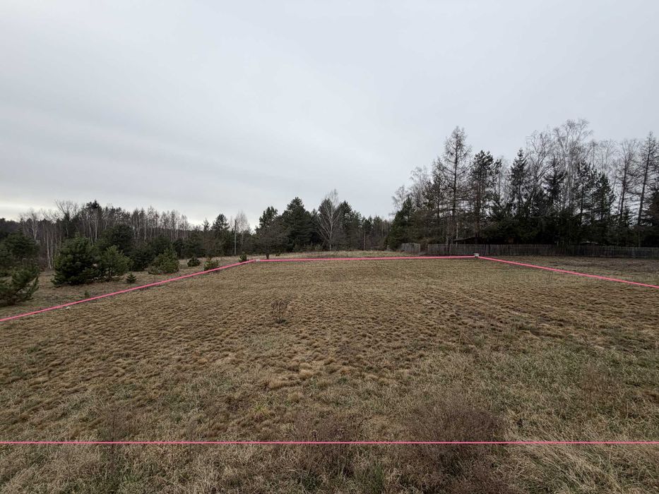 Działka NIEWODNICA KOŚCIELNA budowlana 1012 m² | MPZP | widok na las