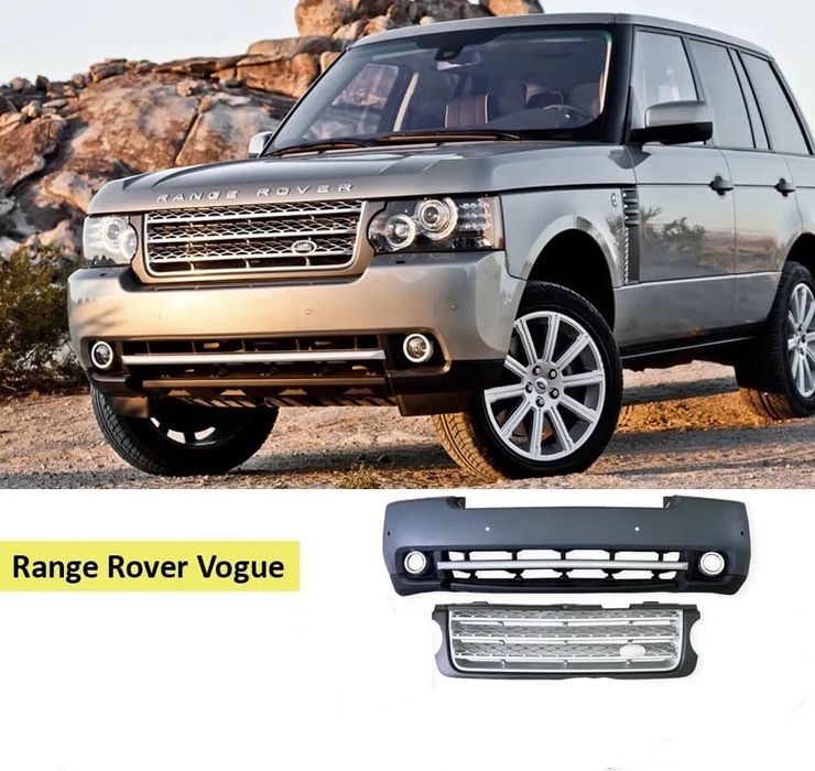 Бампер передний решетка радиатора Land Rover Range Rover Vogue L322