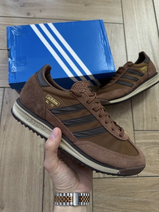 Nowe Zamszowe Sneakersy Męskie Adidas Sl Rs Brązowe 41 1/3