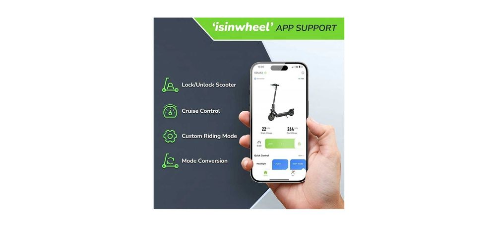 Hulajnoga elektryczna Isinwheel S9 MAX (500W, 10Ah, 42V)