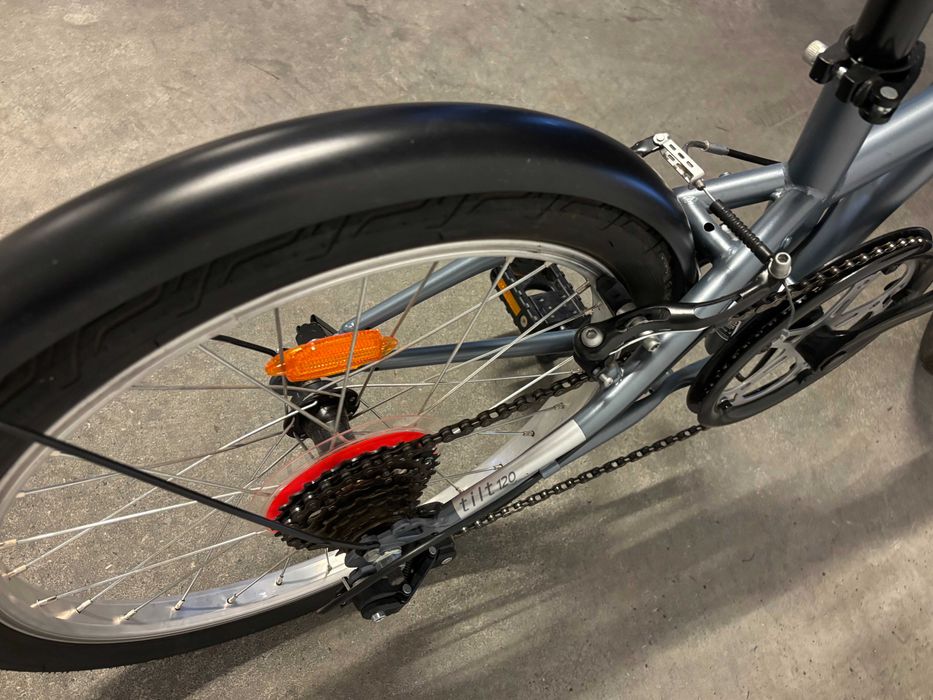 Bicicleta BTWIN dobrável Tilt 120 Cinzenta