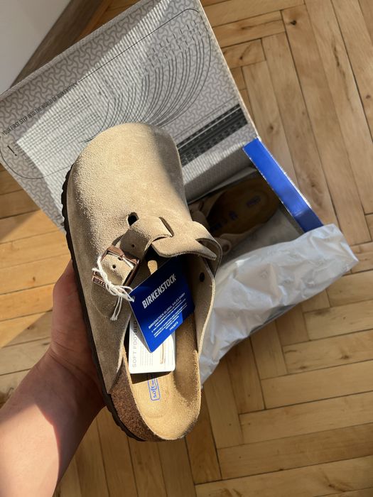 Замшеві шльопанці Birkenstock Boston оригінал !!!