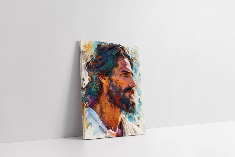 Obraz na płótnie Nowoczesna Ikona Jezusa Chrystusa 45x60 cm