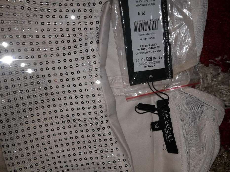 Sukienka TOP SECRET pudrowy róż