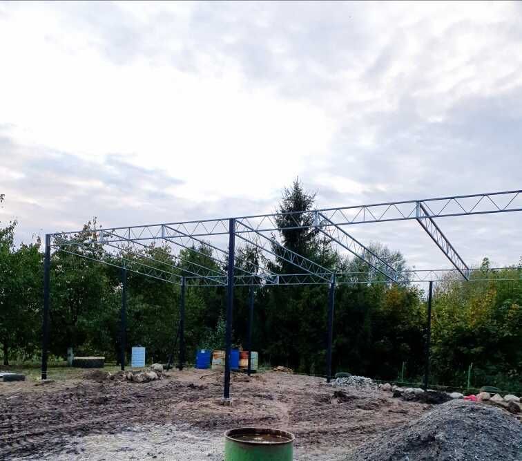 Konstrukcja skręcana wiata rolna garaż 26m x 6,5m Hala Magazyn Blacha