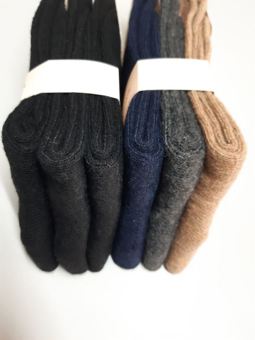 6 pares de meias novas em lã, tamanho 35-40