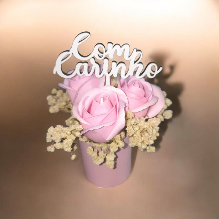 Arranjo de flores de sabão