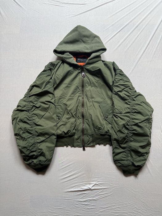 Balenciaga FW24 Runway Bomber in Dark Green