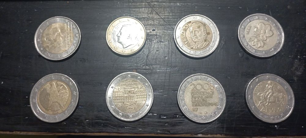 Moedas de 2€ e 1 cent raras e valiosas: franca / alemanha/ Grécia etc.